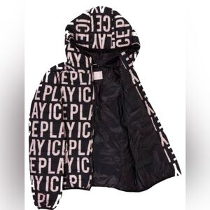 Women's Black and Pink Ski Jacket